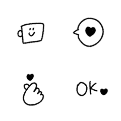 Fashionable line drawing emoji