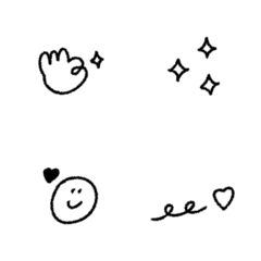 Fashionable line drawing emoji 2