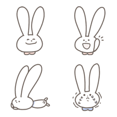 【Emoji】a rabbit's ear is long