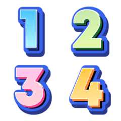 Numbers emoji : Combine colors