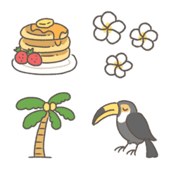 Cute laid-back hawaii emoji