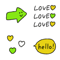 Green and Yellow  Emoji