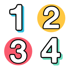 Numbers emoji : Various colors beautiful