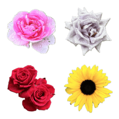 flower Emoji. Roses, hydrangeas,