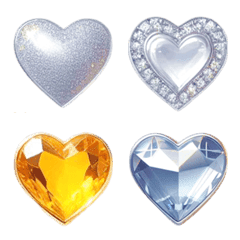 Silver Heart Emoji 2