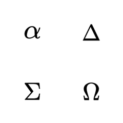Physics symbols