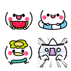Kawaii Kaomoji Emoji basic ver summer