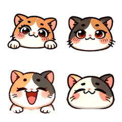 Round Calico Cat Emoji