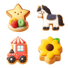 อิโมจิไลน์ Dessert Cookie Emoji 11