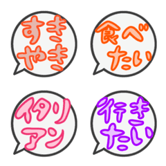 Yuru emoji "What I want to eat"