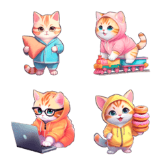 Chubby Kitten Emoji Hoodie/Contact