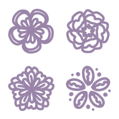 Line flower series3(Morandi purple)