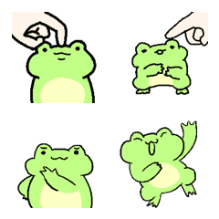 move cute Chibi Frog with some finger