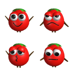 น้ำมะเขีอเทศ♪น่ารัก cute tomato emoji 1