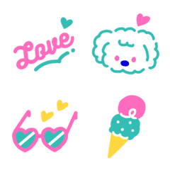 kawaii summer Emoji 01 by CHASA