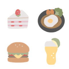 simple style foods Emoji