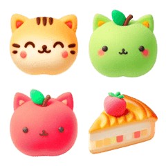 Cat Apple Pie Emoji 8