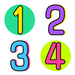Number emoji multi colorful pastel vol.3