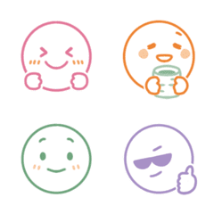 Round face emoji for daily use 2