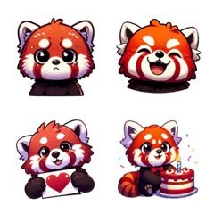 Red panda, showing various emotions 1