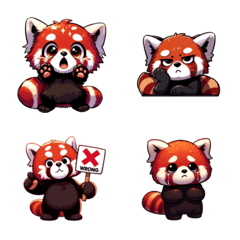 Red panda, showing various emotions 3