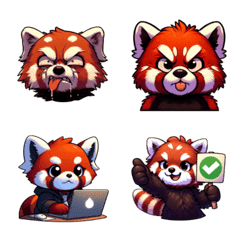 Red panda, showing various emotions 2