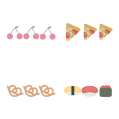 cute foods you can make lines Emoji