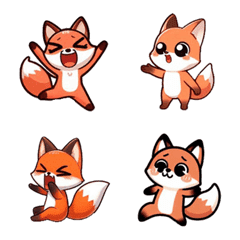 Cute Little Fox - Expressive Faces
