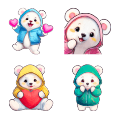 อิโมจิไลน์ Chubby Bear Emoji Hoodie/Dairy