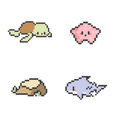 Sea animals pixel