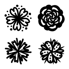 Line flower series1(black)