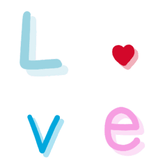 Colorful handwritten emoji ABC (001)