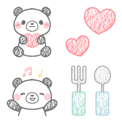 Long-lasting*Simple panda Emoji