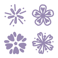 Line flower series2(Morandi purple)