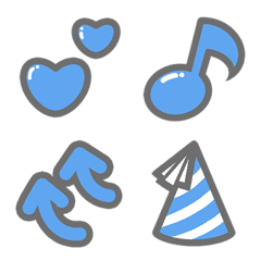 อิโมจิไลน์ Blue Emoji by wakuring