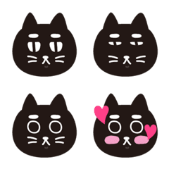 Black cat with thick eyebrows