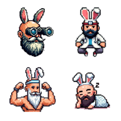 funny rabbit style people emoji