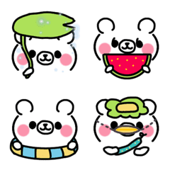 Kawaii Kaomoji Emoji Anime bear summer