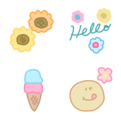 colorful happy summer emoji!