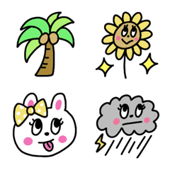 flashy emoji that can be used in summer