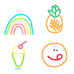 อิโมจิไลน์ Recommended simple summer emojis