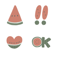 อิโมจิไลน์ Cute and easy to use watermelon emoji