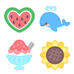 Summer/tropical! Fluffy emoji