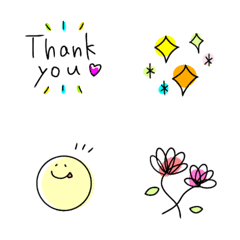 อิโมจิไลน์ happy cute love mini colorful emoji