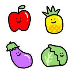 Fruit and vegetable Smile Emoji.