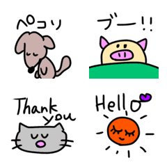 ゆるーい手書きエモかわ絵文字①