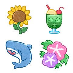 [Summer/Moving] Watercolor emoji