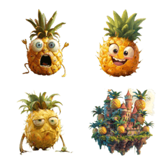 Pineapple funny expresion 02