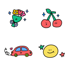 Colorful emoji: 16