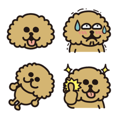 Emoji fofo de poodle toy